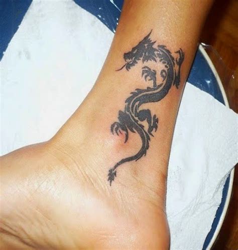 Unleash Your Inner Fire with Ankle Dragon Tattoo Design
